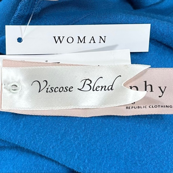 Philosophy NWT Blue Sleeveless V-Neck Viscose Maxi Dress Plus Size 2X/TTG - Picture 6 of 8